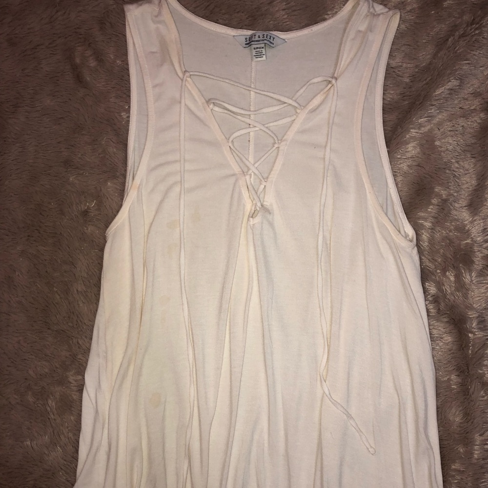 Never worn tie up tank